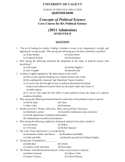 Concepts of Poilitical Science