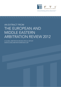 the european and middle eastern arbitration review