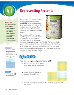 Representing Percents - Mr. Gibson`s Digital Office