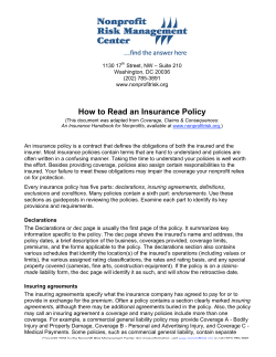 How to Read an Insurance Policy