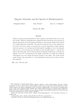 Migrant Networks and the Spread of Misinformation