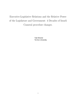Executive-Legislative Relations and the Relative Power of the