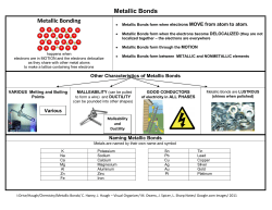 Metallic Bonds Metallic Bonding