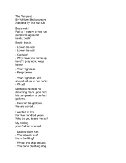 The Tempest By William Shakespeare Adapted by Tae