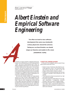 Albert Einstein and Empirical Software