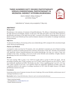 three hundred sixty degree phototherapy versus conventional