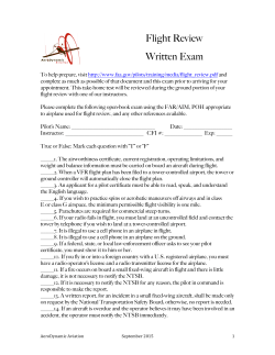 to the AeroDynamic Flight Review Quiz