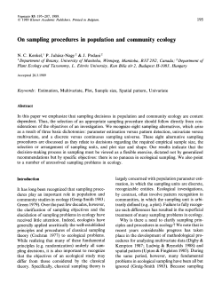 On sampling procedures in population and community ecology