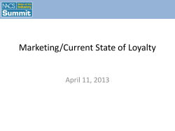 Marketing/Current State of Loyalty