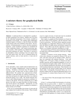 A mixture theory for geophysical fluids