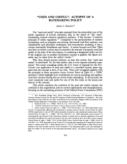 "used and useful": autopsy of a ratemaking policy