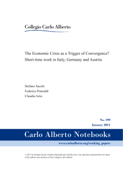 The Economic Crisis as a Trigger of Convergence?