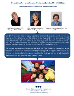 Join Ohio`s premiere child advocacy experts for an interactive