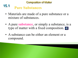Pure Substances