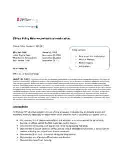 Neuromuscular Reeducation - Providers