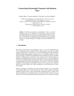 Constructing Polymorphic Programs with Quotient Types