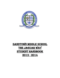 sandtown middle school the jaguar way student handbook 2013
