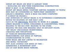 group art walks use what is already there