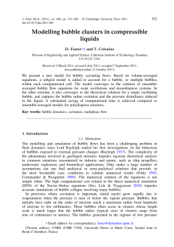 Modelling bubble clusters in compressible liquids