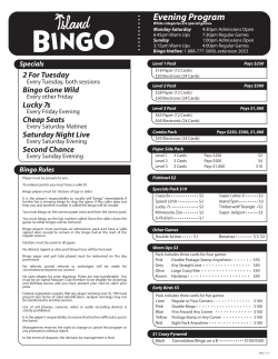 Evening Program - Treasure Island Casino