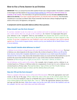 How to Use a Form Answer in an Eviction