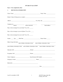 Adult Intake - Portland Wellbeing
