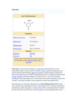 Cork taint 2,4,6-Trichloroanisole Properties Molecular formula
