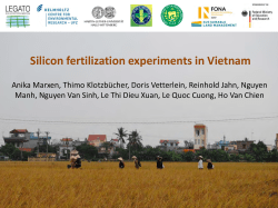 Anika Marxen - Silicon fertilization experiments