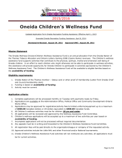 Oneida Children`s Wellness Fund