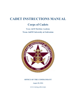 Cadet Instructions Manual