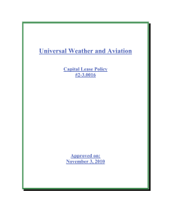 Capital Lease Policy - Universal aviation LA documentation page