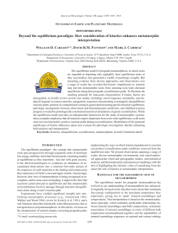 Beyond the equilibrium paradigm: How consideration of kinetics