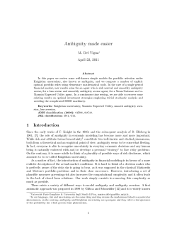 Ambiguity made easier