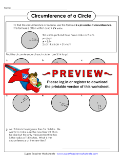 Circumference of a Circle 2