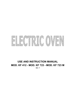 use and instruction manual mod. kf 412 - mod. kf 723 - mod