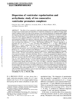Dispersion ofventricular repolarization and arrhythmia: study of two