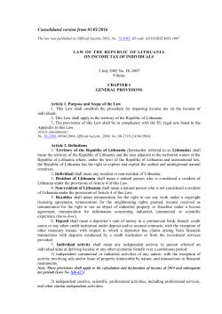 Consolidated version from 01/01/2016