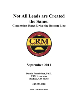 Not All Leads are Created the Same: