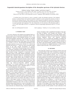 Sequential classical-quantum description of the absorption spectrum