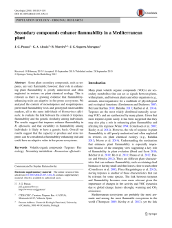 Secondary compounds enhance flammability in a Mediterranean plant
