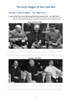 The Early Stages of the Cold War