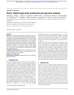 Roary: Rapid large-scale prokaryote pan genome analysis