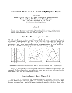Geometrical Approach to Generating of Pythagorean Triples and its