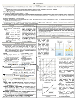 COLLIGATIVE PROPERTIES FORMING SOLUTIONS In order for a