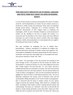 how does eliot`s innovative use of images, language