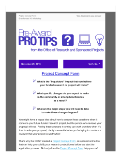 Project Concept Form