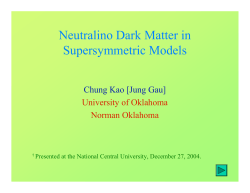 Neutralino Dark Matter in Supersymmetric Models
