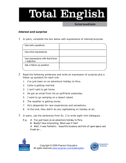 Interest and surprise