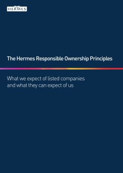 The Hermes Responsible Ownership Principles What we expect of