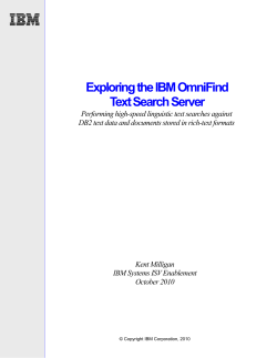 Exploring the IBM OmniFind Text Search Server